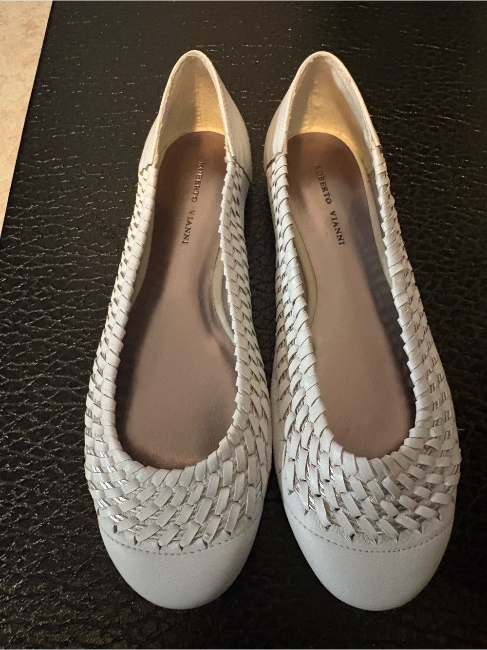 Roberto Vianni Women's Woven Leather Ballet Flats